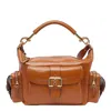 Chloé Shoulder Bag In Shiny Leather In Claybrown