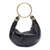 Chloé Bracelet Bag Mini In Shiny Grained Calfskin In Black