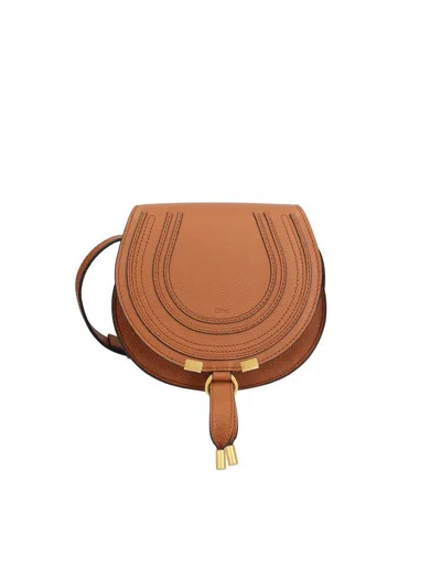 Chloé Small Marcie Leather Crossbody Bag In Red