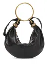 Chloé Women Small Bracelet Hobo Bag In Grained Leather In Black