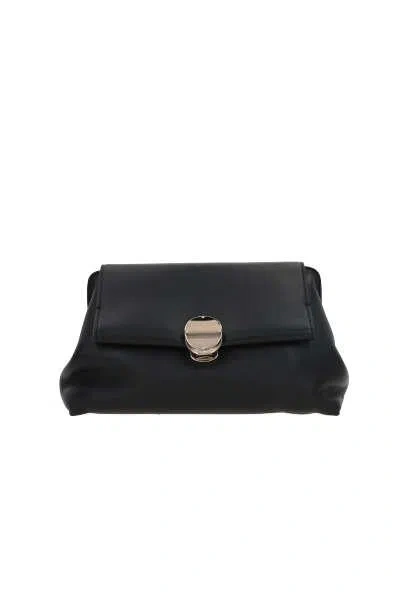 Chloé Penelope Leather Shoulder Bag In Black