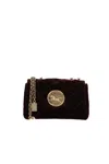 Chloé Chloe Heritage Quilted Velvet Shoulder Bag