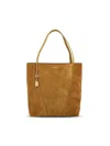 Chloé Spin Embellished Leather-trimmed Suede Tote