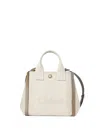 Chloé Petit Sac Cabas  Carry En Toile Femme Beige Taille Onesize 91% Coton, 6% Polyester, 3% Fibres T