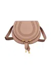 Chloé Small Marcie Leather Crossbody Bag In Neutral