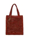 Chloé Clay Brown Raffia Summer Banana Tote Bag