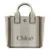 Chloé Womens Winter Ivy Small Carry Canvas Tote Bag In Gray