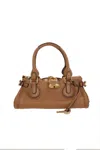 Chloé Chloe Paddington Medium Grained Leather Shoulder Bag In Brown