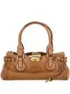 Chloé Chloe Paddington Medium Grained Leather Shoulder Bag In Brown