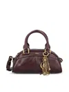 Chloé Small Bowling Shoulder Bag In Leather In Burgundy