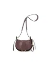 Chloé Ride Flap Shoulder Bag In Smooth Calfskin In Auburn Red