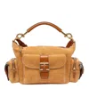 Chloé Structured Brown Clay Calfskin Crossbody Bag With Golden Details