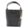 Chloé Spin Calf Leather Shoulder Bag In Black