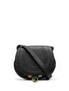 Chloé Women Small Marcie Saddle Bag In Grained Leather In Black