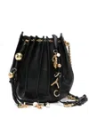 Chloé Sea Treasures Pleated Crossbody Bag In Leather In Black