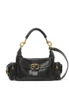 Chloé Camera Bag Medium In Natural Shiny Calfskin In Black