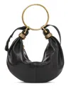 Chloé Bracelet Hobo Bag Small Leather In Black