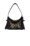 Chloé Leather Shoulder Bag Adorned With Charms In Black