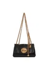 Chloé Chloe Small Heritage Shoulder Bag In Grained Leather In Black