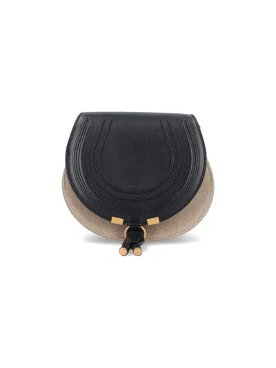 Chloé Small Saddle Shape Crossbody Bag In Black