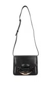 Chloé Kattie Leather Crossbody Bag In Nero Scuri