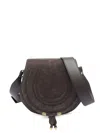 Chloé Saddle Shape Shoulder Bag With Suede Finish In Brown