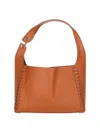 Chloé Logo Shoulder Bag In Brown