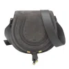 Chloé Suede Shoulder Bag Adjustable Strap In Gray
