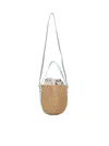 Chloé Womens Chloe Woody Small Paper Bucket Bag In Green-blue 1