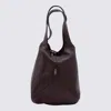 Chloé Dark Purple Leather Balloon Tote