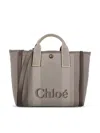 Chloé Carry Canvas Tote Bag In Kohl Brown