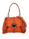 Chloé Chloe Mini Penelope Soft Shoulder Bag In Orange