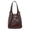 Chloé Balloon Paneled Textured-leather Tote In Red