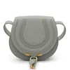 Chloé Compact Leather Crossbody In Sea Grass