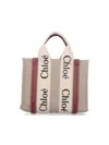 Chloé Structured White Handbag With Bold Branding In White