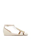 Chloé Ball Detail Sandals In White