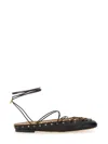 Chloé Ghillies Leather Ballet Flats In Black