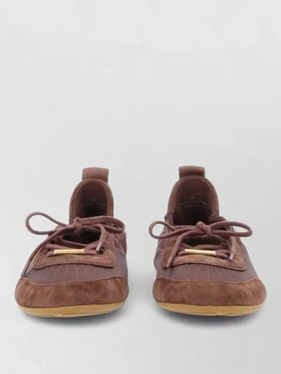 Chloé Ballerina Shoes Round Toe Pull Tab Sole In Multi