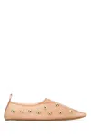 Chloé Rita Blushy Beige Ballet Flats In Transparent Mesh Women In Orange