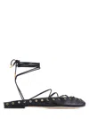 Chloé Ghillies Leather Ballet Flats In Black