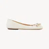 Chloé Charms Ballerina Beige Size 7 100% Lambskin In Beige
