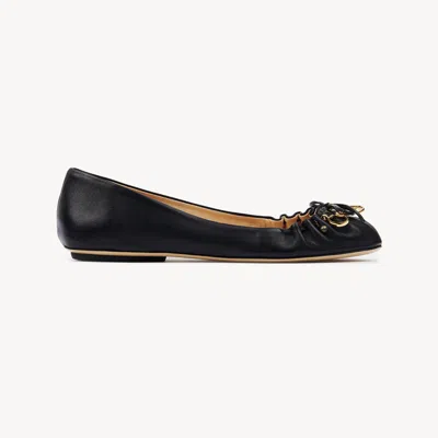 Chloé Charms Ballerina Black Size 8 100% Lambskin