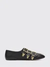 Chloé Susanna Buckle-details Studded Flat Pumps In Black