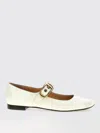 Chloé Polly Patent Ballerina Flat In Weiss