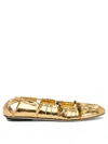 Chloé Moon Metallic Leather Ballet Flats In Brown