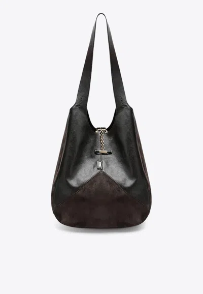 Chloé Balloon Leather Shoulder Bag In Black