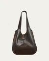 Chloé Balloon Medium Leather And Suede Shoulder Bag In Brown