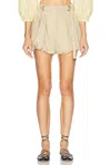 Chloé Balloon Cotton Shorts With Lateral Adjustable Straps