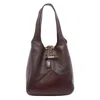 Chloé Balloon Paneled Textured-leather Tote In Red