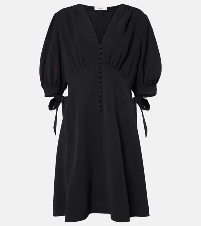 Chloé Balloon-sleeve Crêpe Minidress In Black
